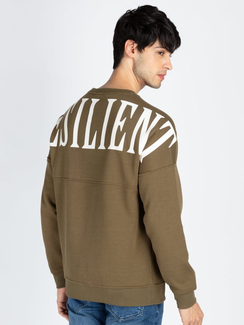 Mens Printed Round Neck Full Sleeve Sweatshirt