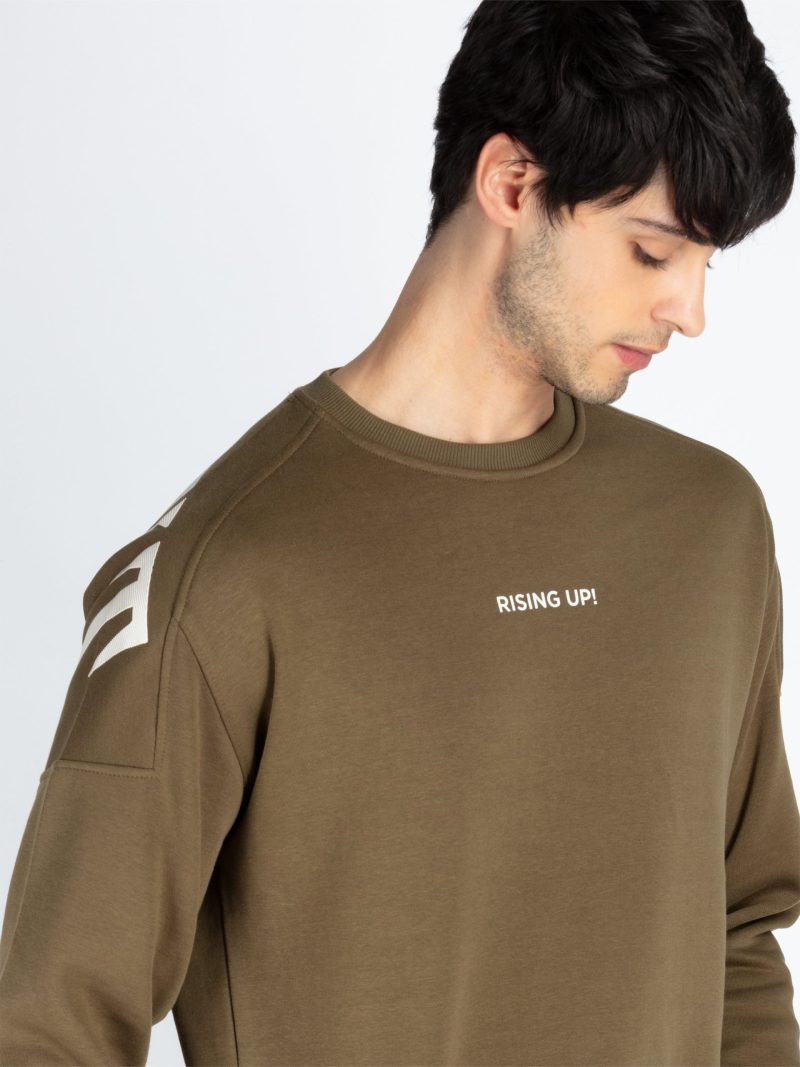 Mens Printed Round Neck Full Sleeve Sweatshirt