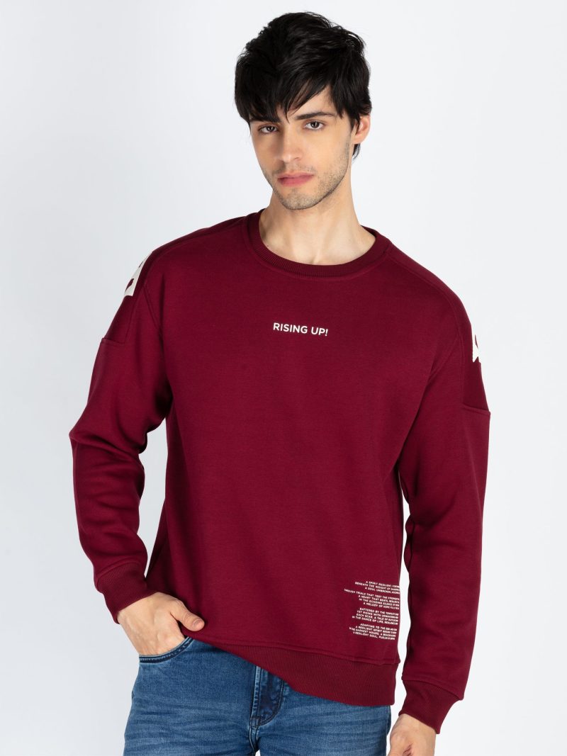 Mens Printed Round Neck Full Sleeve Sweatshirt