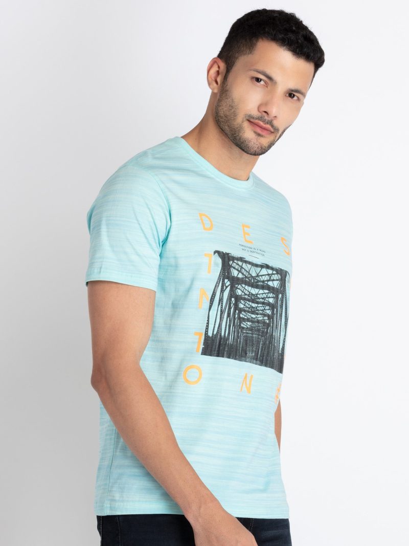 Mens All Over Printed Round Neck T-Shirt