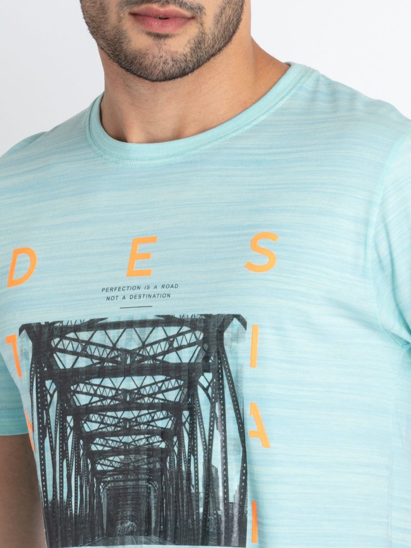 Mens All Over Printed Round Neck T-Shirt