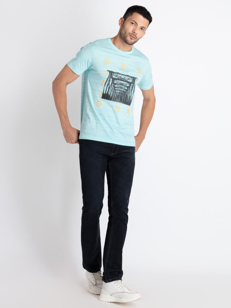 Mens All Over Printed Round Neck T-Shirt
