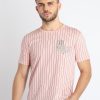 Mens Striped Round Neck T-Shirt