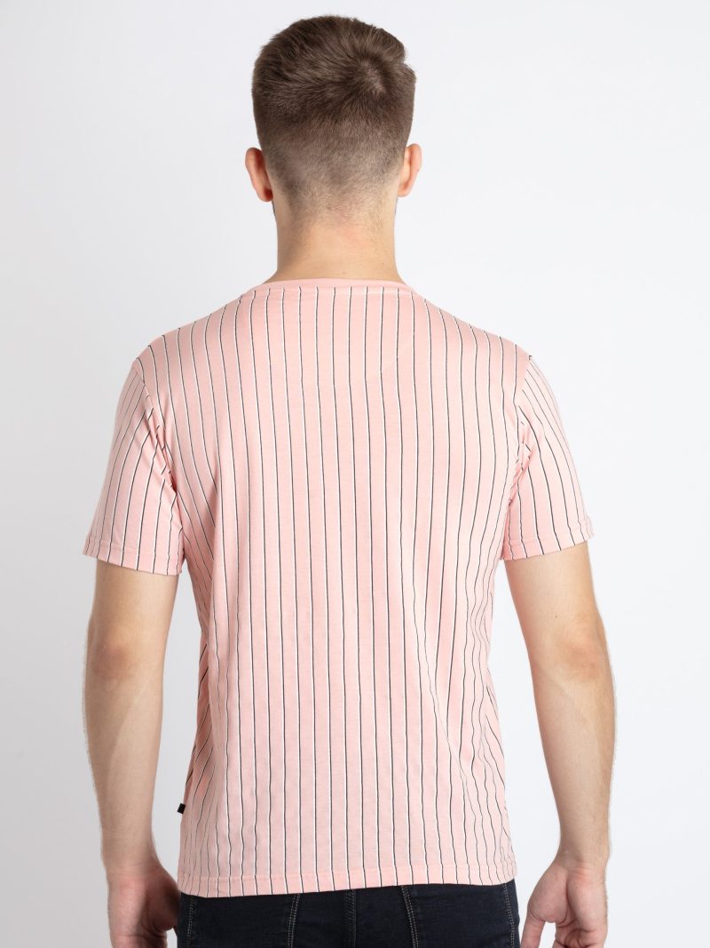 Mens Striped Round Neck T-Shirt