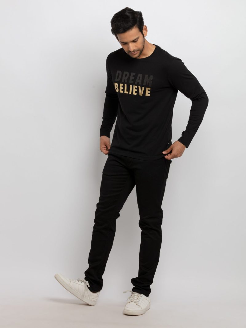 Mens Printed Full Sleeves T-Shirt