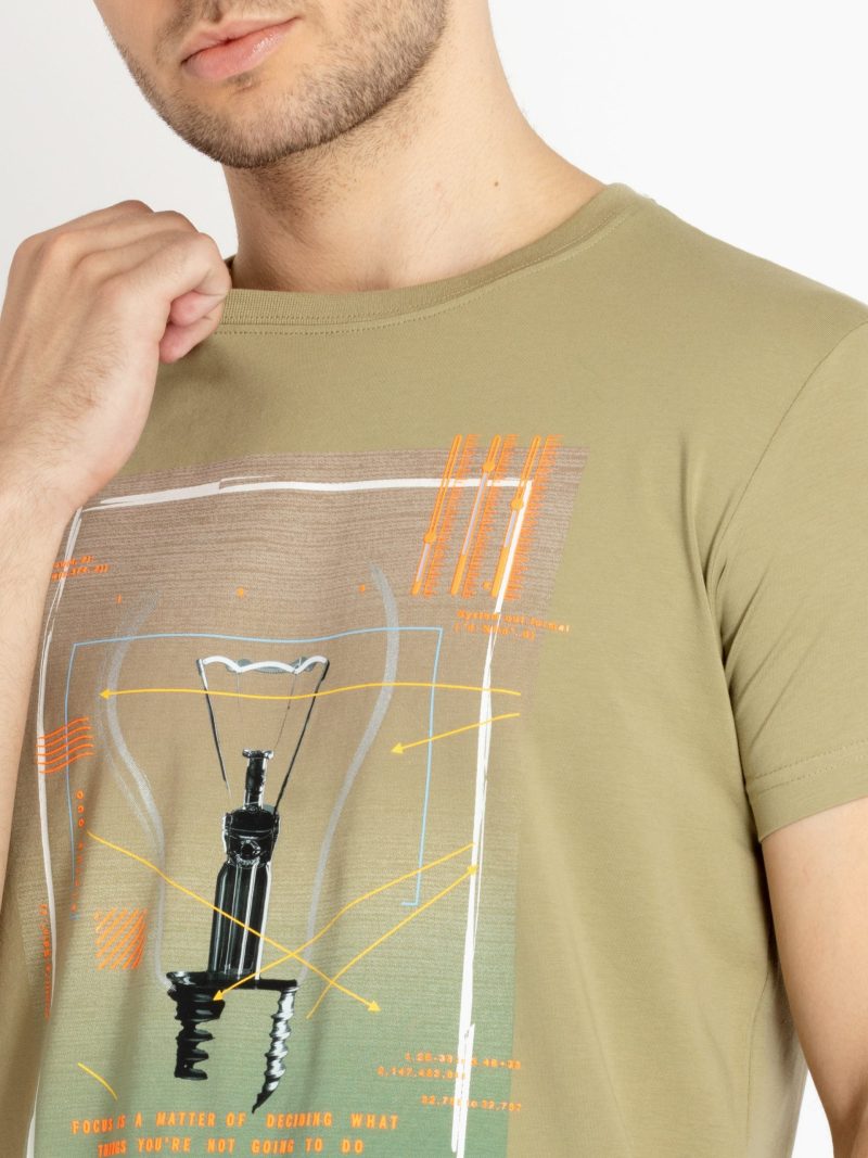 Mens Printed Round Neck T-Shirts