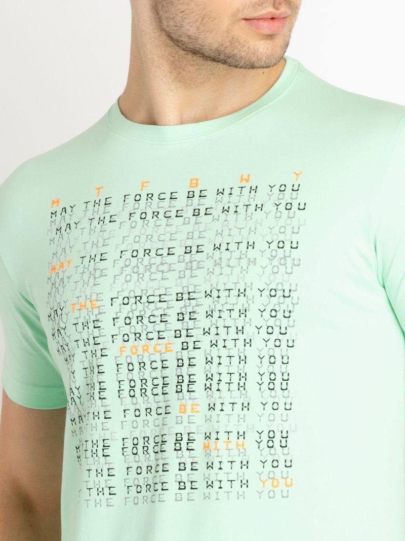 Mens Printed Round Neck T-Shirt