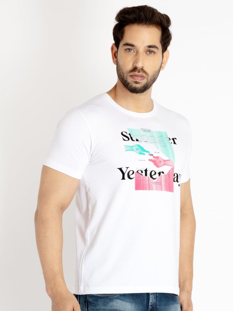 Mens Printed Round Neck T-Shirt