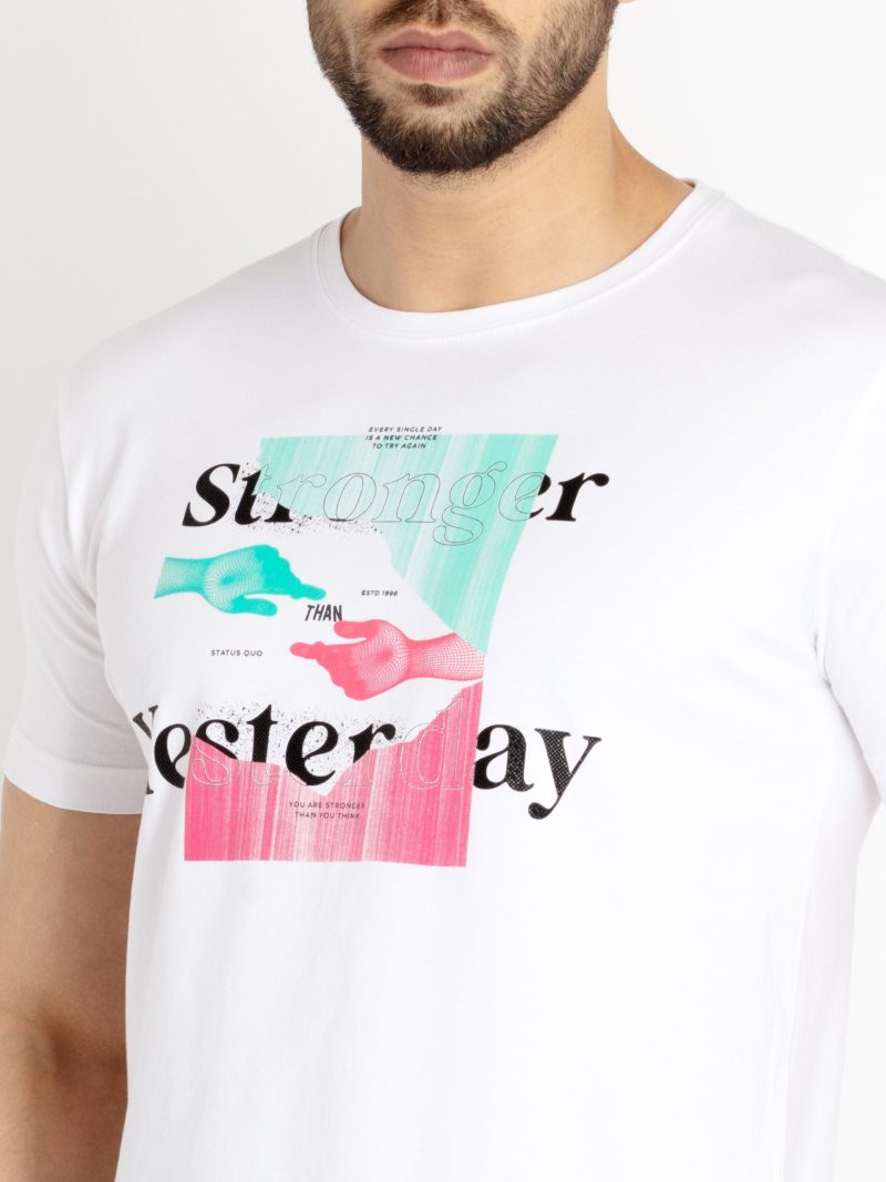 Mens Printed Round Neck T-Shirt