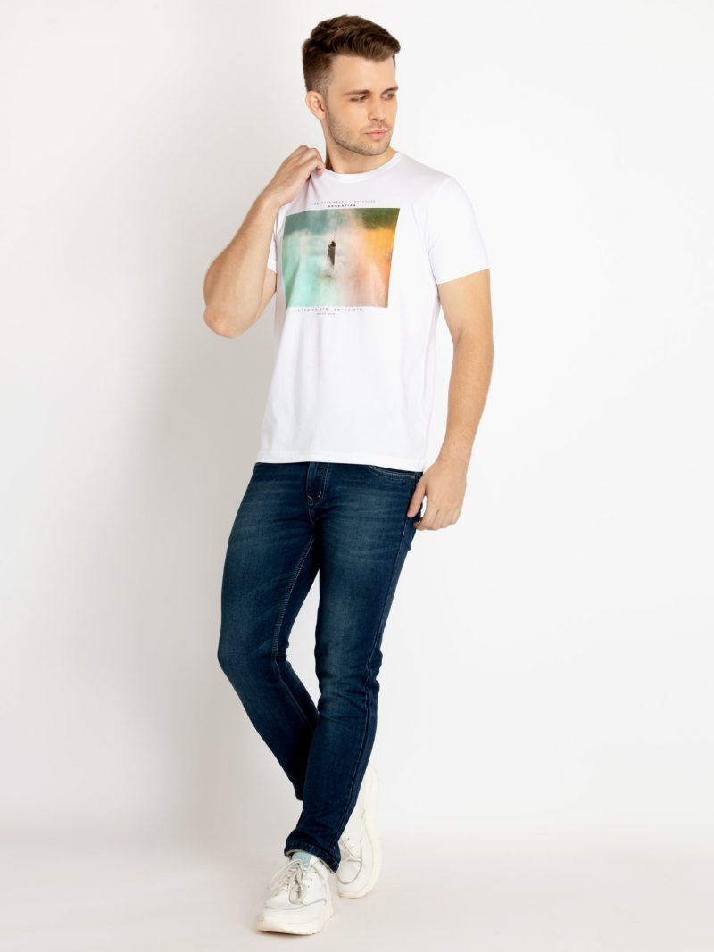 Mens Printed Round Neck T-Shirts