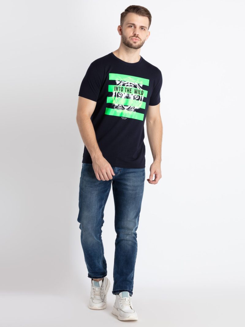 Mens Printed Round Neck T-Shirt