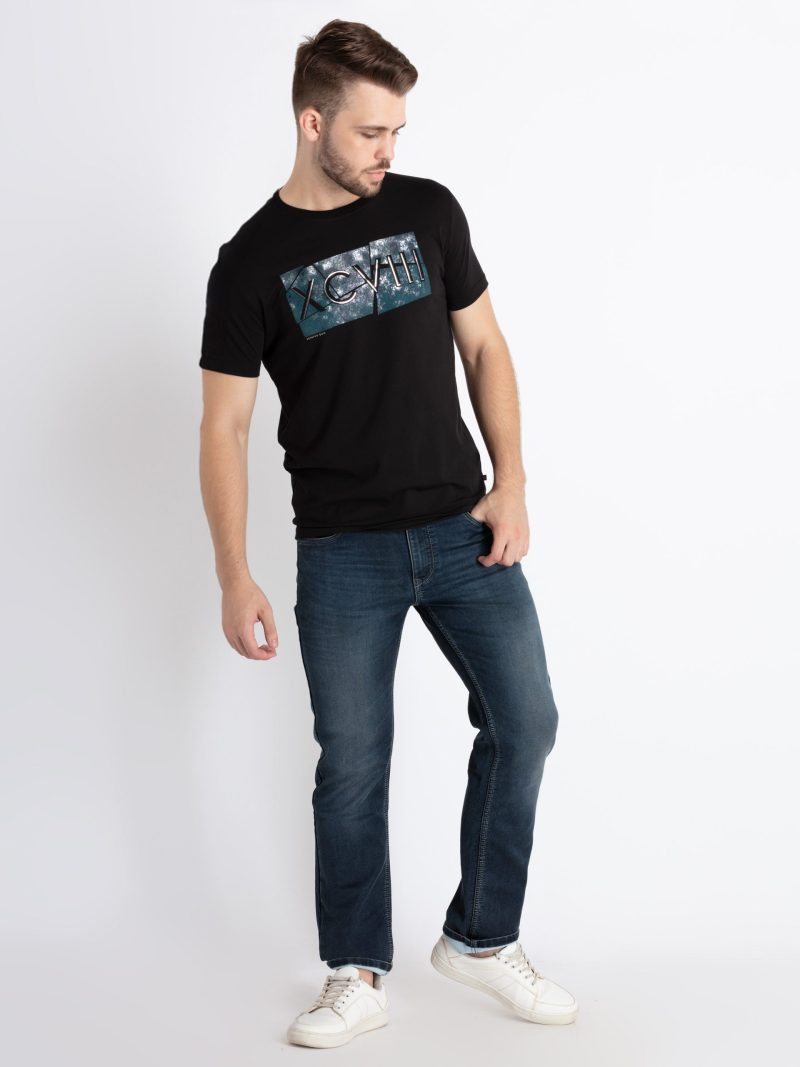 Mens Printed Round Neck T-Shirt