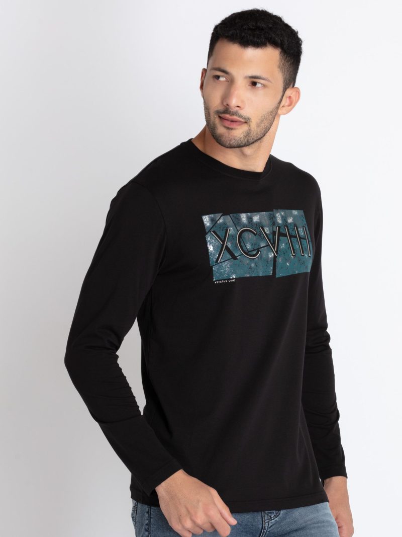 Mens Printed Round Neck T-Shirt