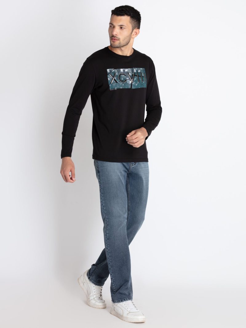 Mens Printed Round Neck T-Shirt