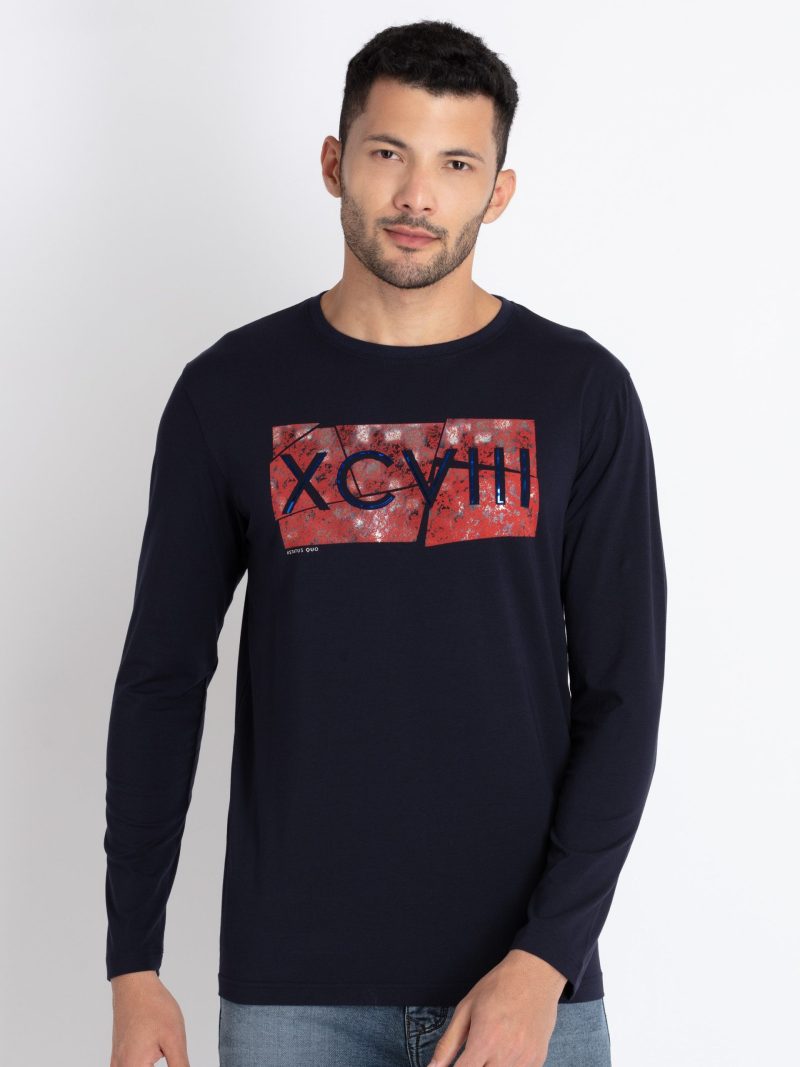 Mens Printed Round Neck T-Shirt