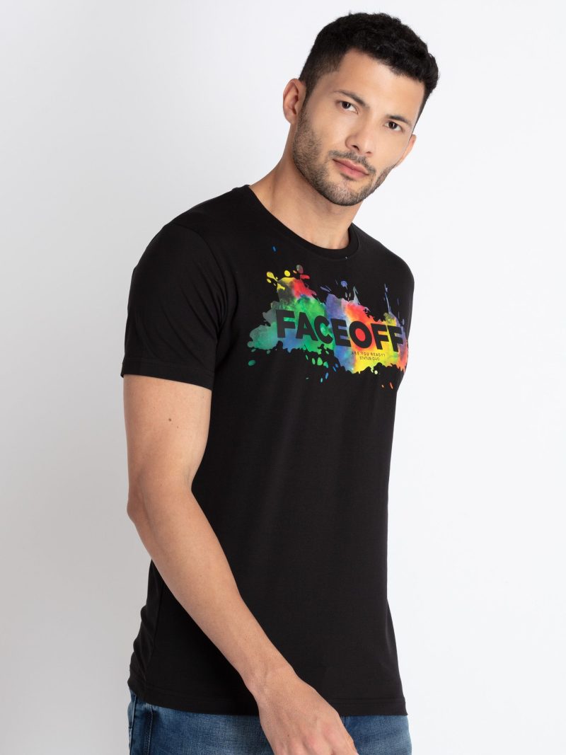 Mens Printed Round Neck T-Shirt