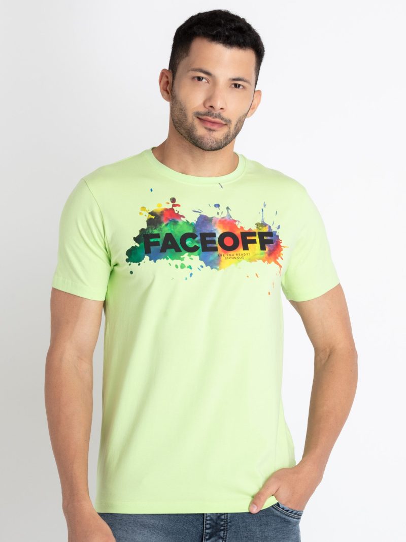 Mens Printed Round Neck T-Shirt