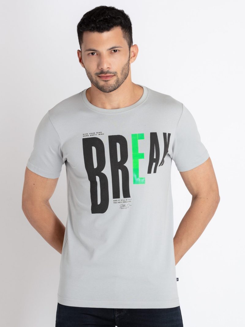 Mens Printed Round Neck T-Shirt