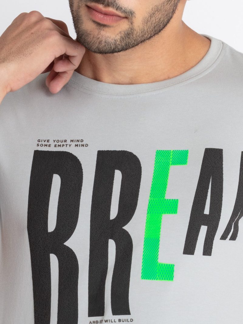 Mens Printed Round Neck T-Shirt