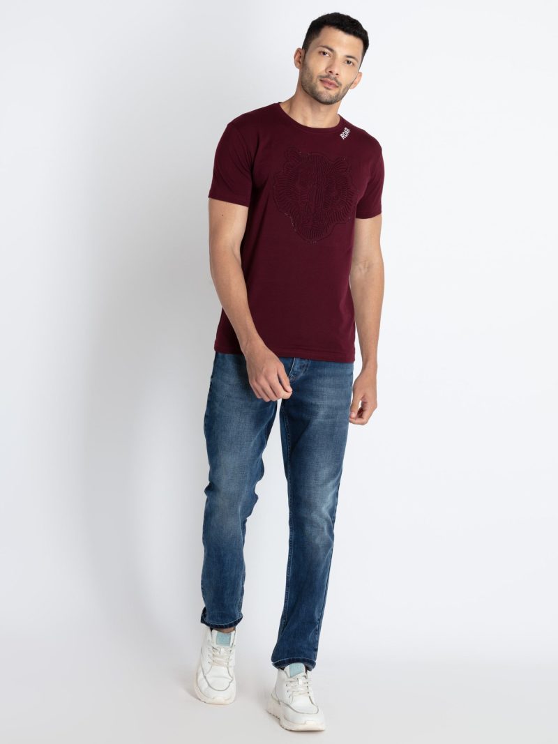 Mens Solid Round Neck T-Shirt