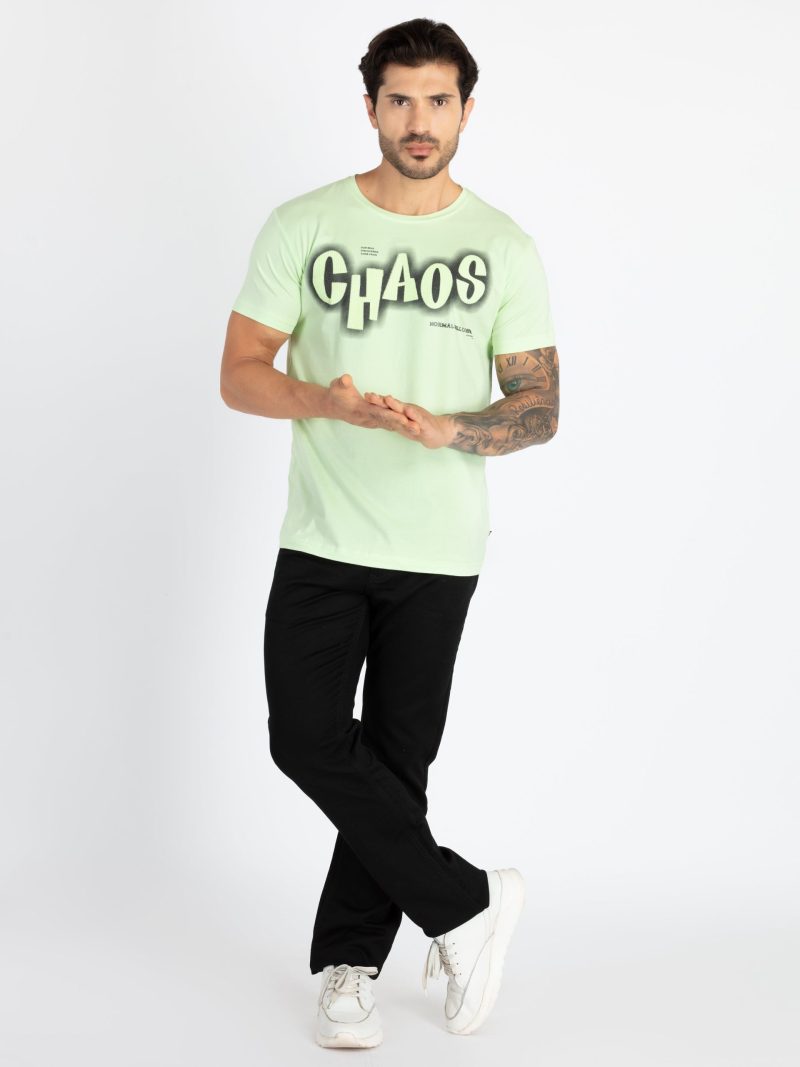 Mens Printed Round Neck T-Shirt