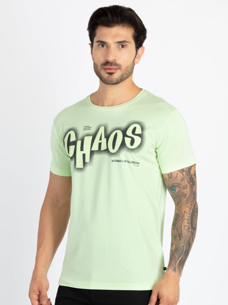 Mens Printed Round Neck T-Shirt