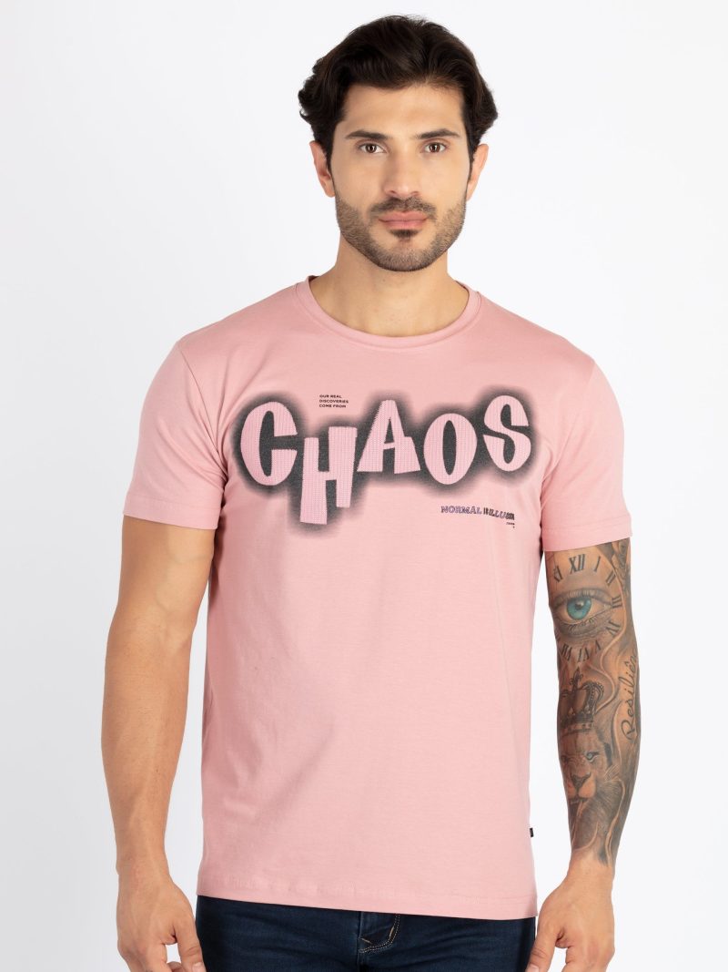 Mens Printed Round Neck T-Shirt