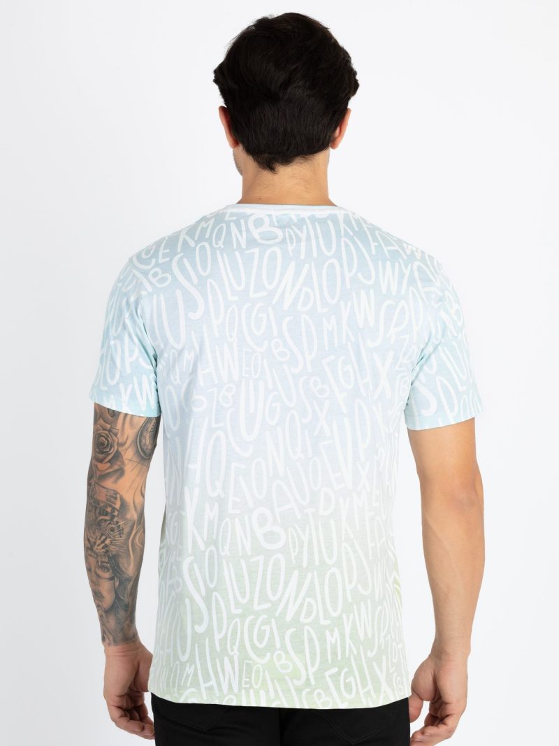 Mens All Over Printed Round Neck T-Shirt