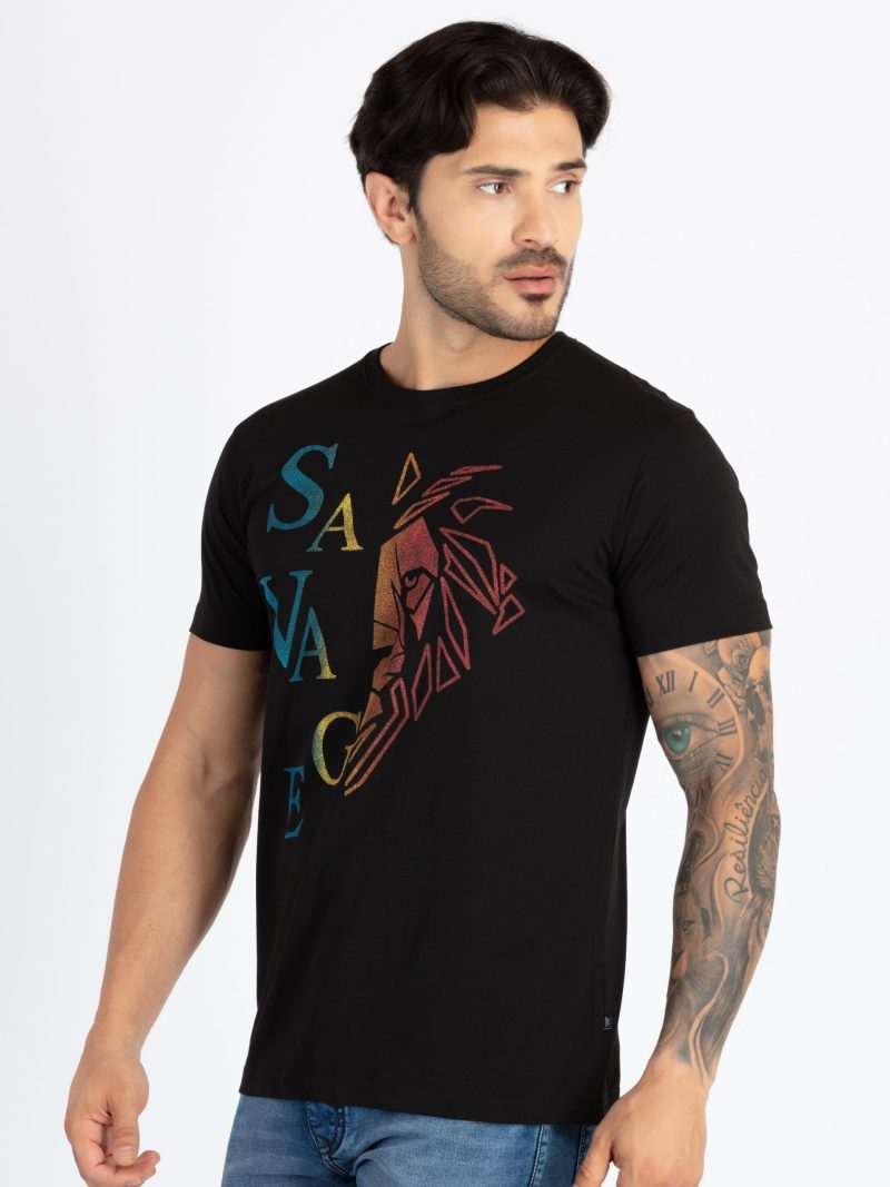 Mens Printed Round Neck T-Shirt