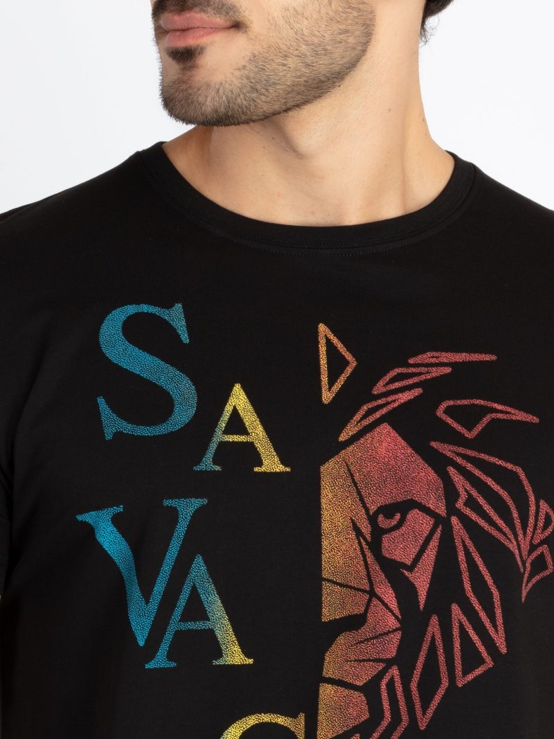Mens Printed Round Neck T-Shirt