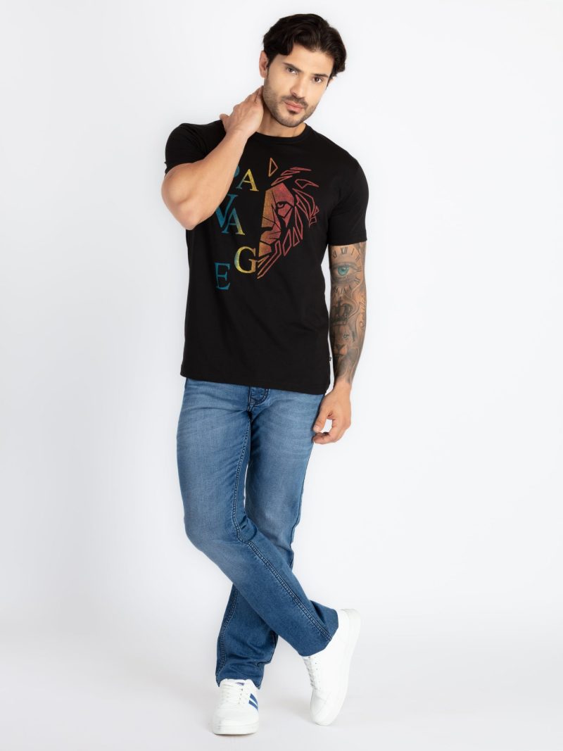 Mens Printed Round Neck T-Shirt