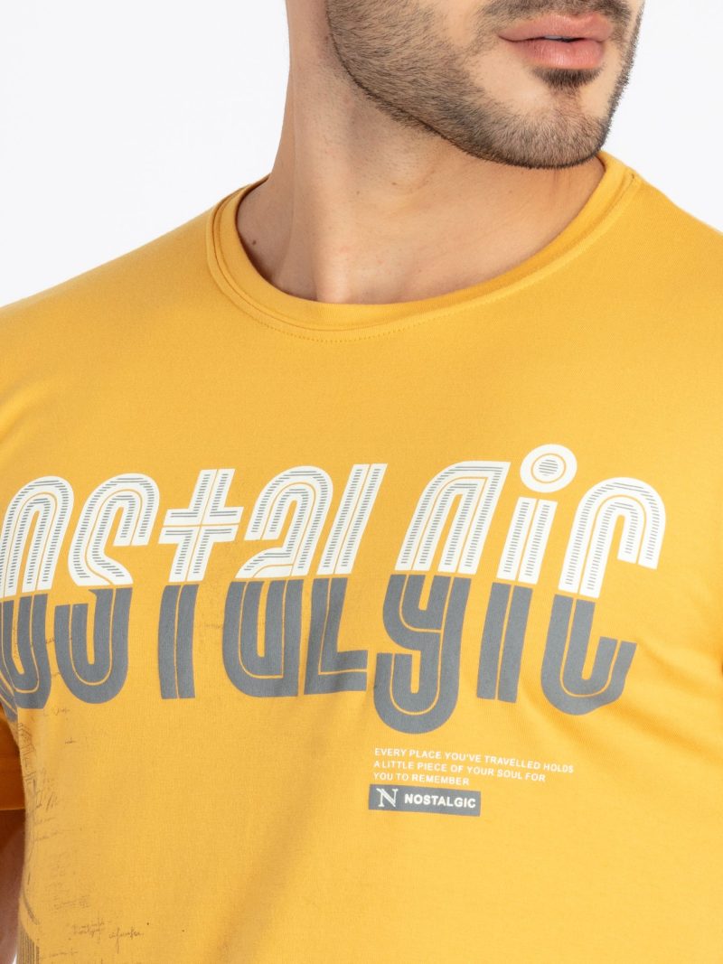 Mens Printed Round Neck T-Shirt