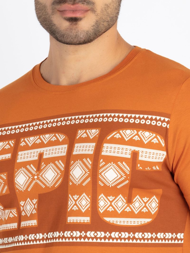 Mens Printed Round Neck T-Shirt