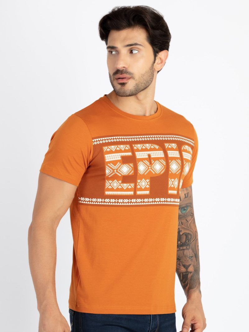 Mens Printed Round Neck T-Shirt