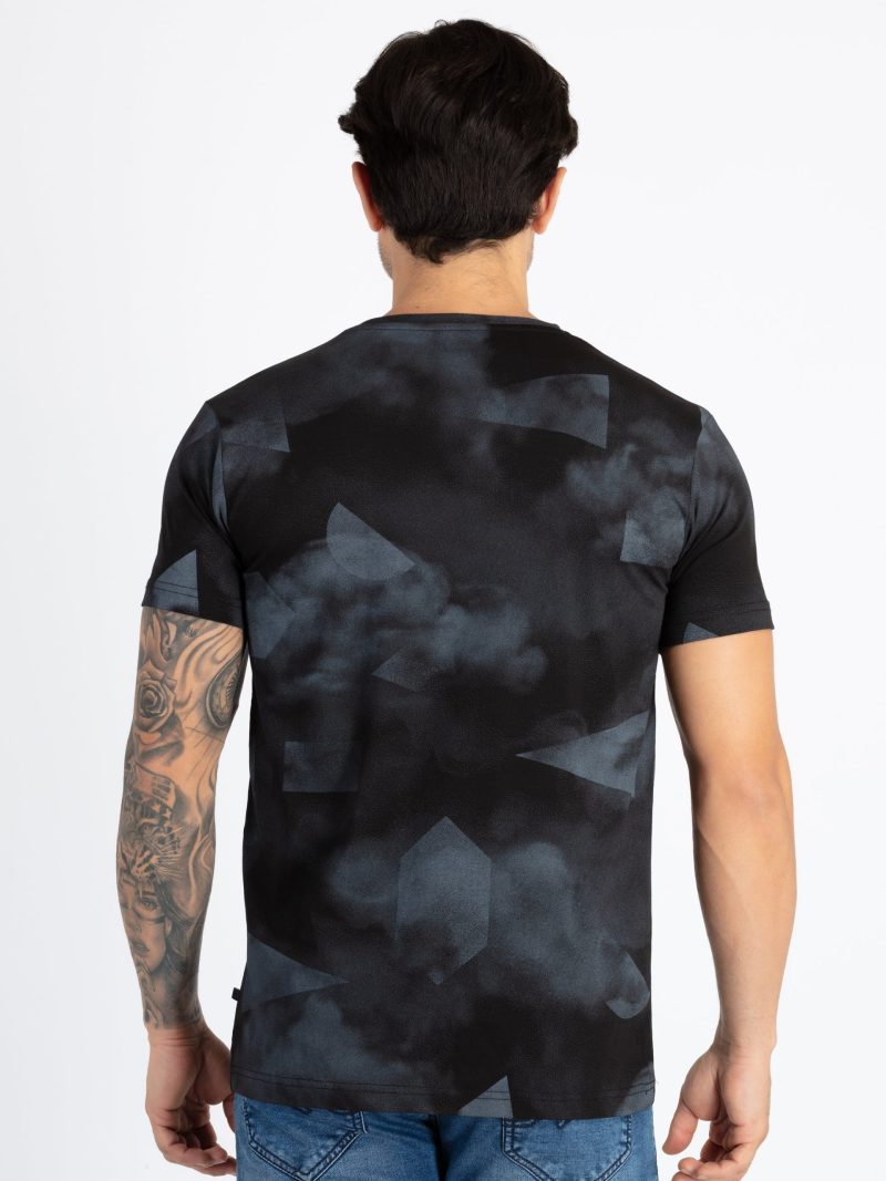 Mens All Over Printed Round Neck T-Shirt