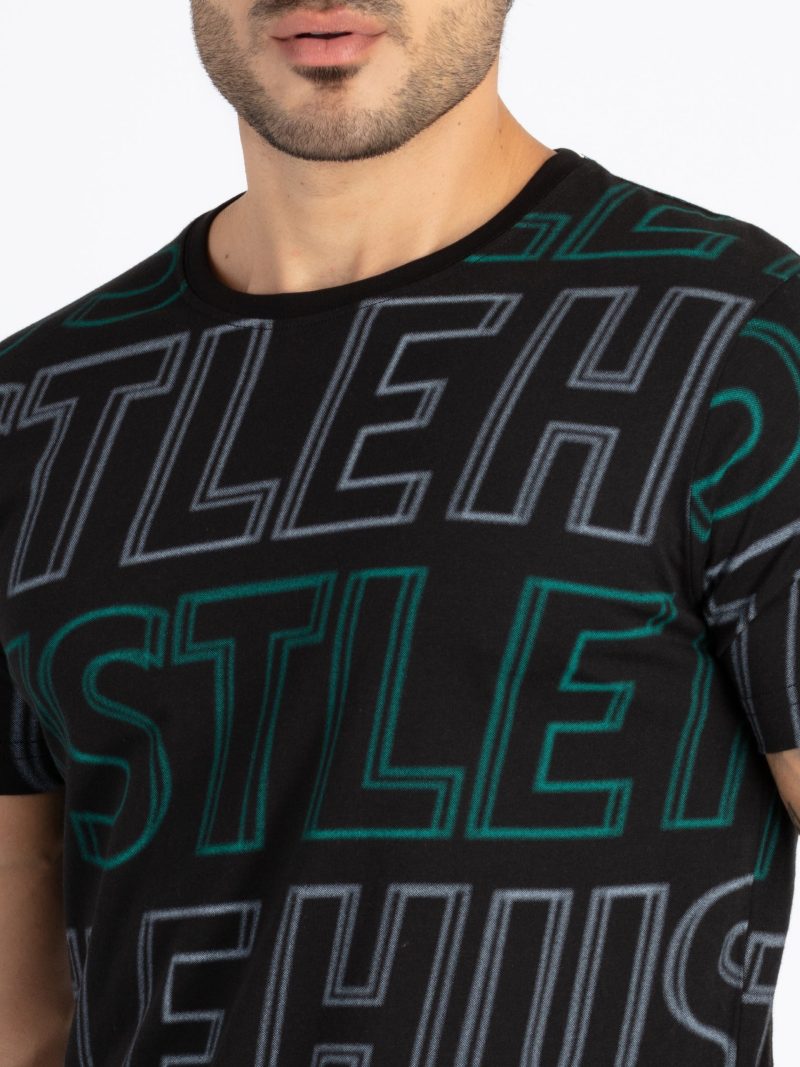 Mens All Over Printed Round Neck T-Shirt