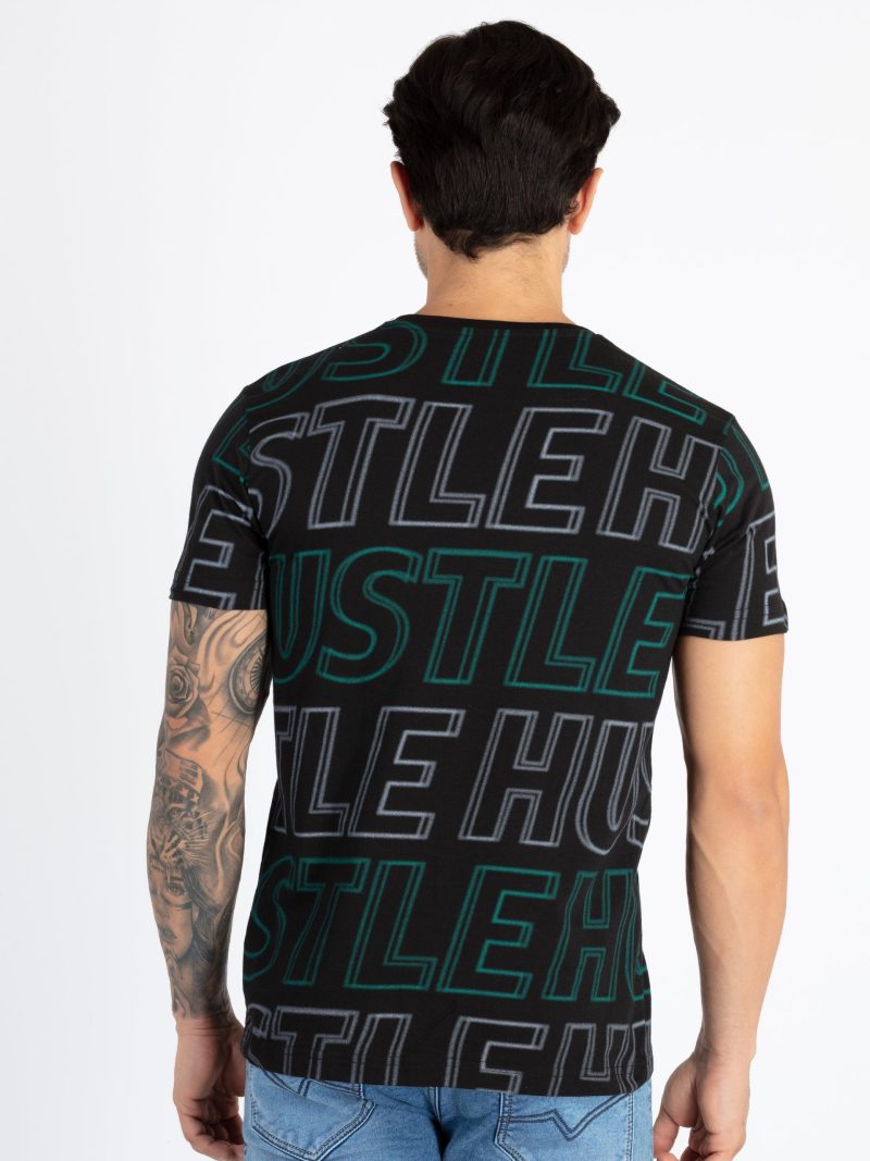 Mens All Over Printed Round Neck T-Shirt
