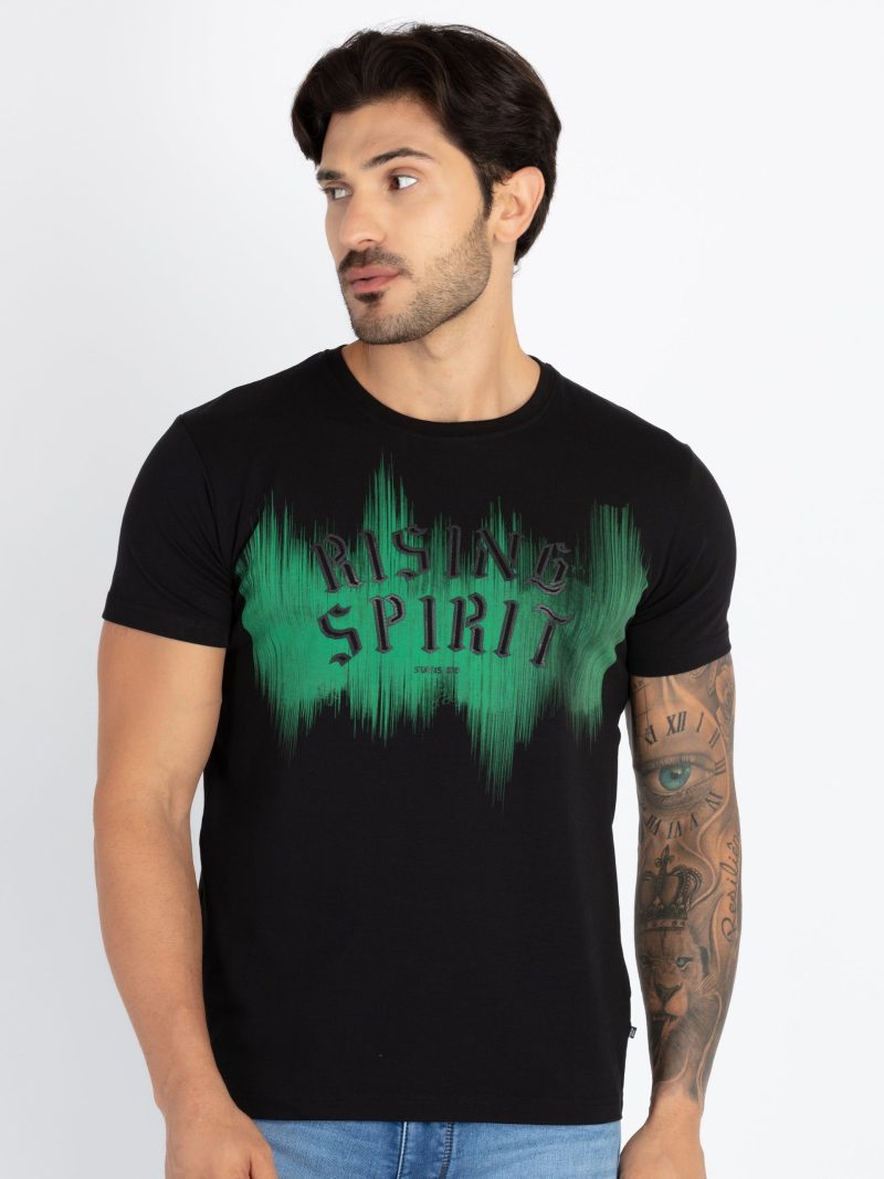 Mens Printed Round Neck T-Shirt