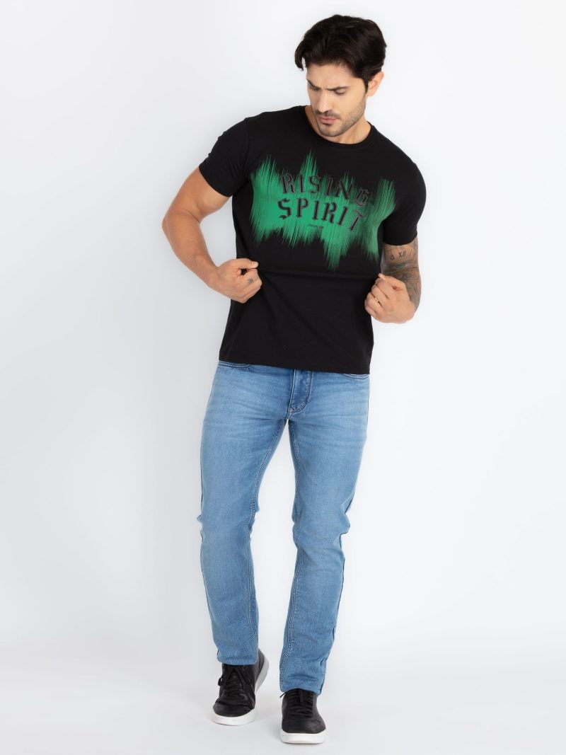 Mens Printed Round Neck T-Shirt