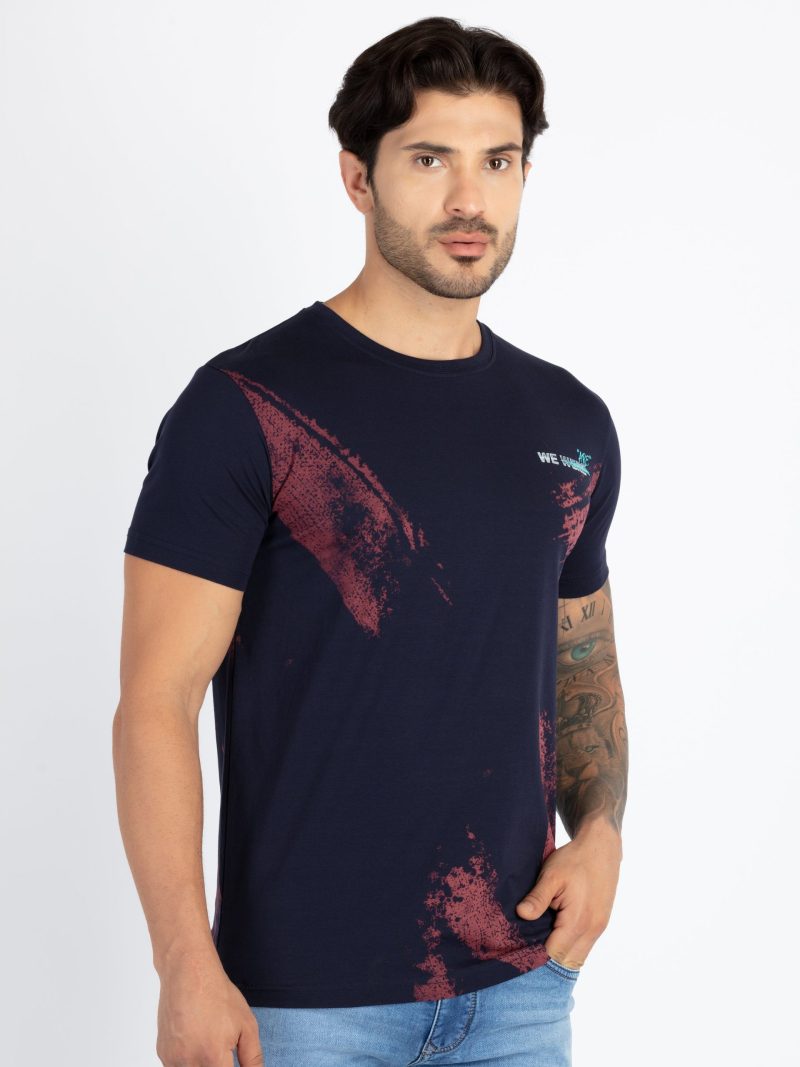 Mens All Over Printed Round Neck T-Shirt