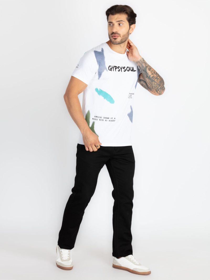 Mens Printed Round Neck T-Shirt
