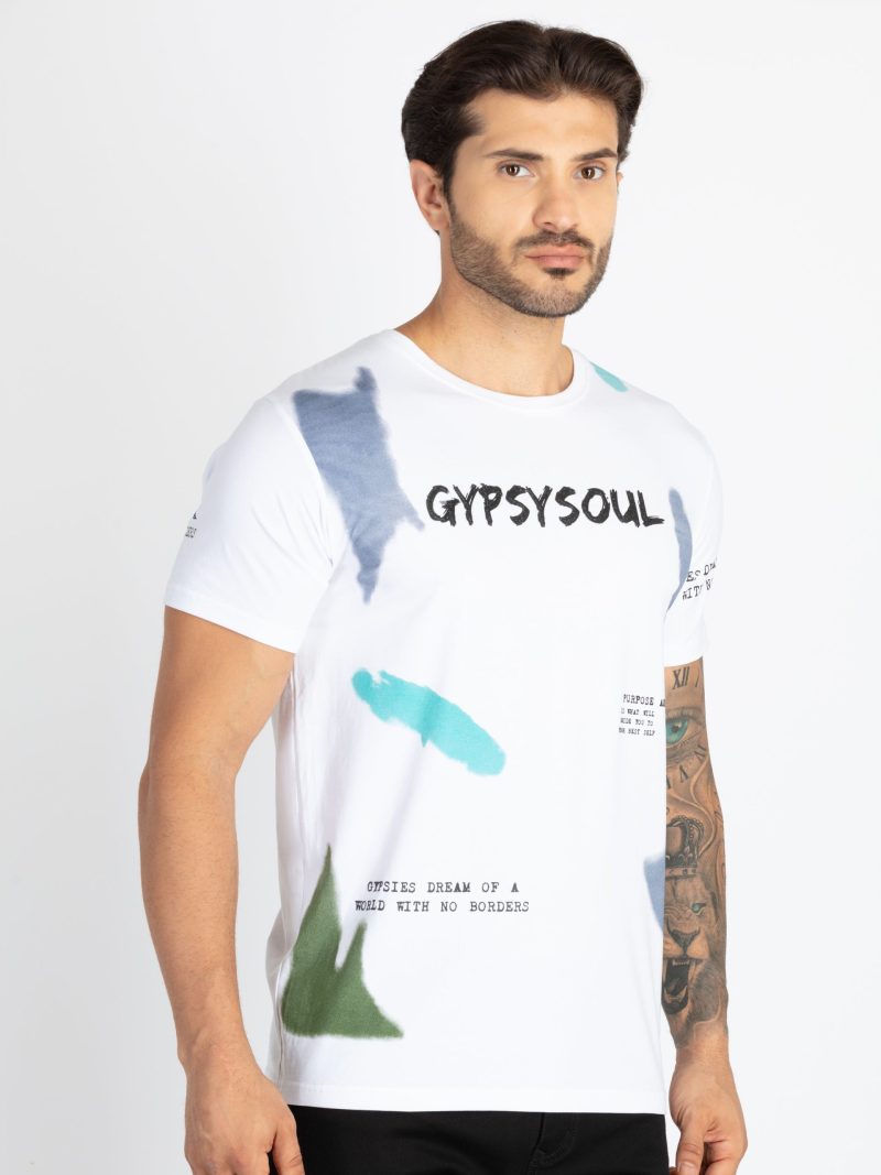 Mens Printed Round Neck T-Shirt