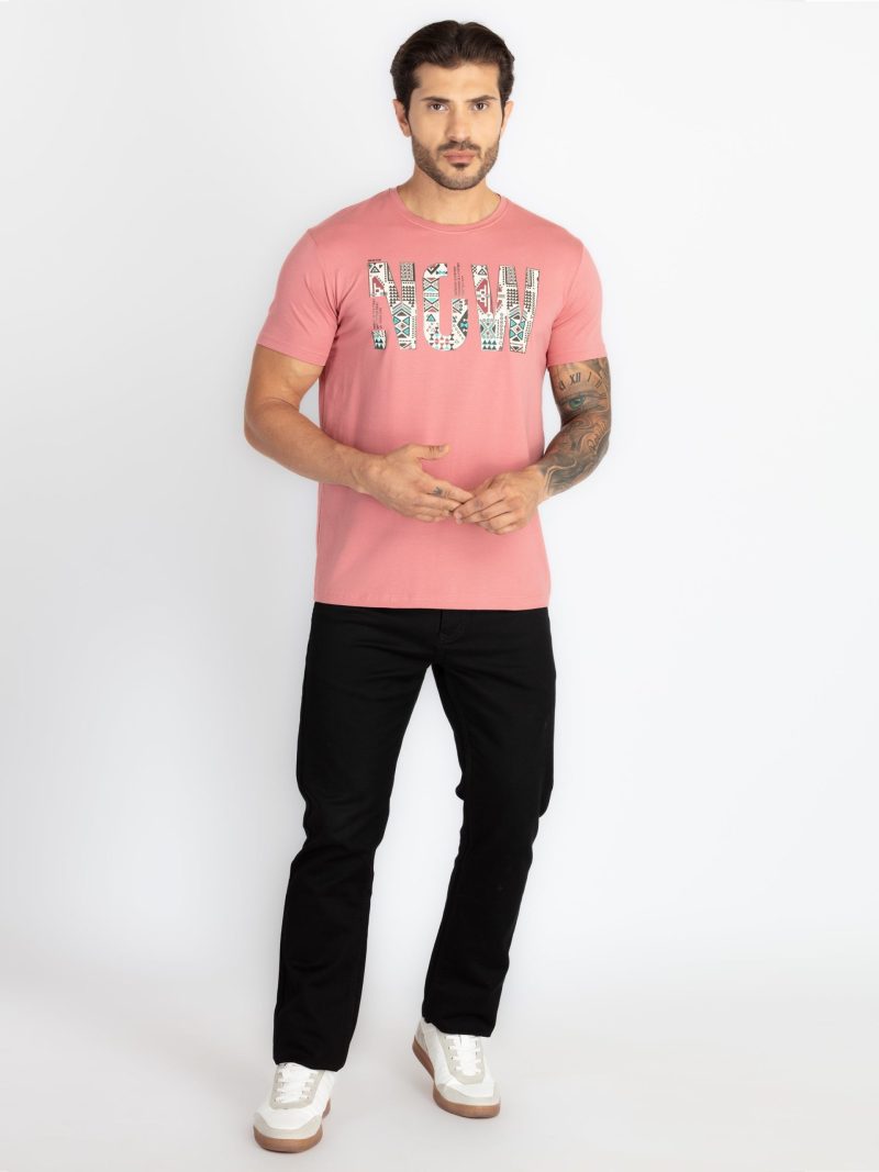 Mens Printed Round Neck T-Shirt