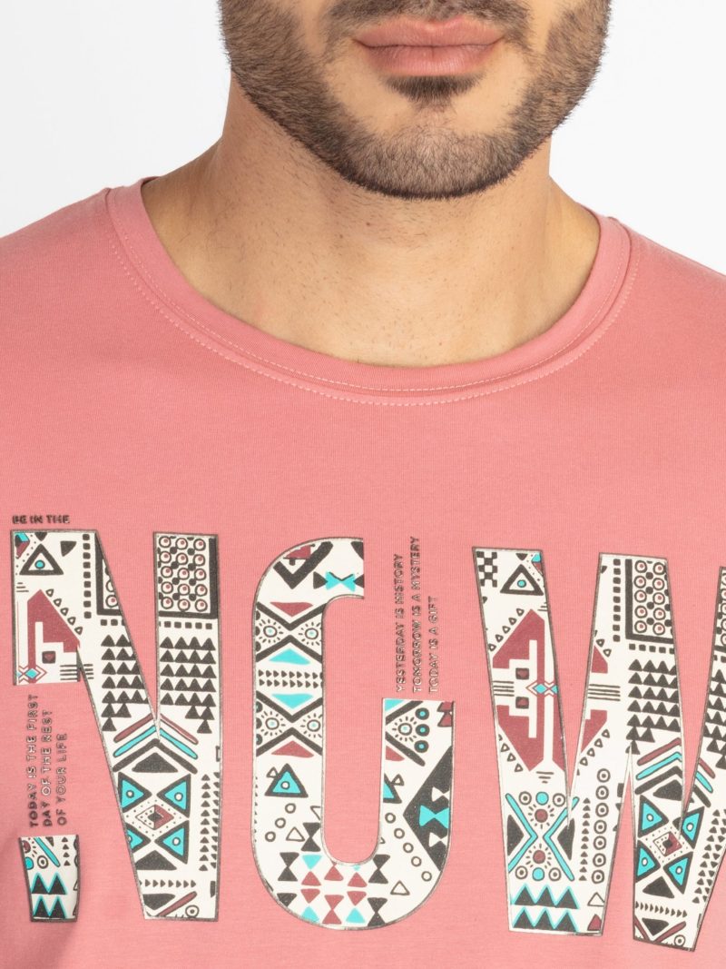 Mens Printed Round Neck T-Shirt