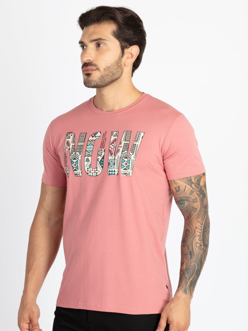 Mens Printed Round Neck T-Shirt