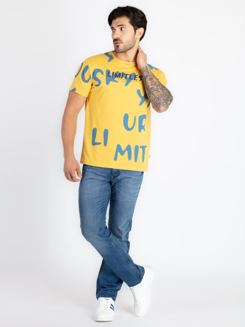 Mens Printed Round Neck T-Shirt