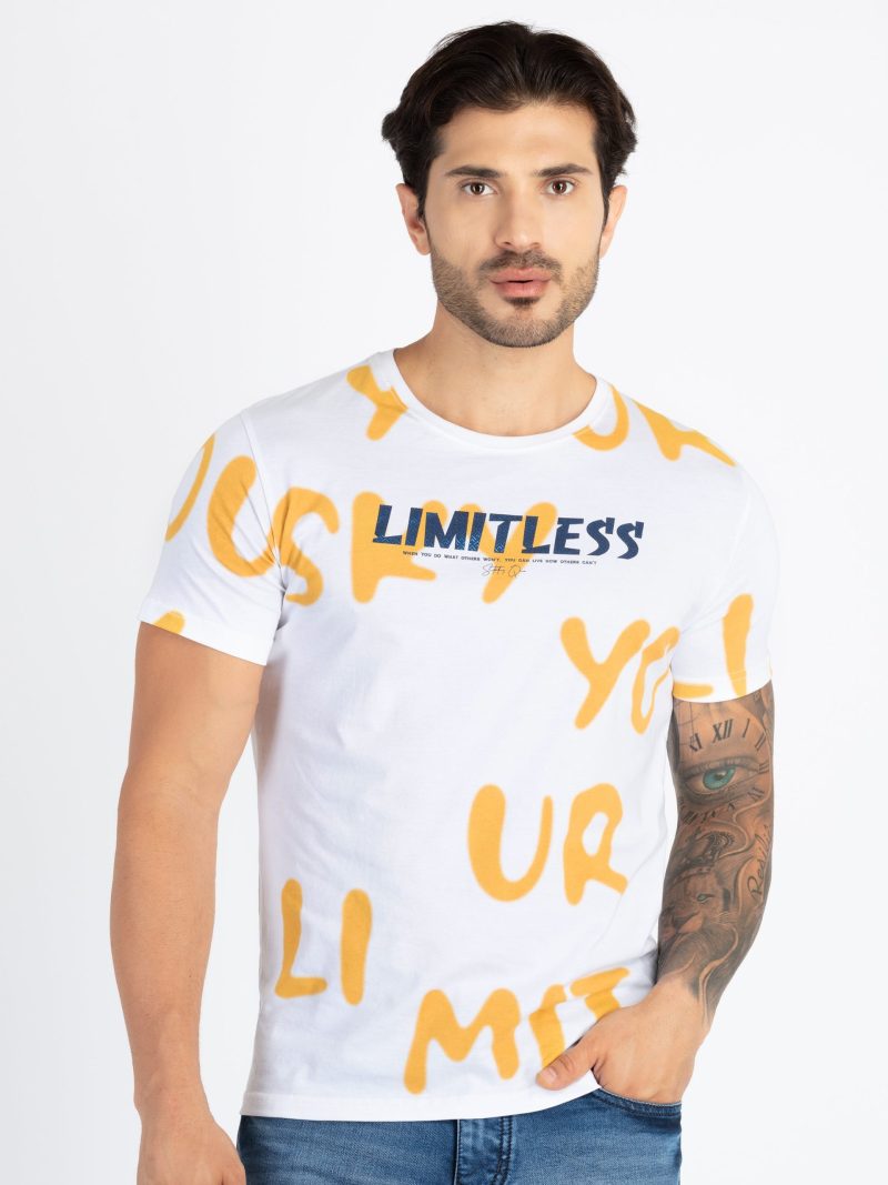 Mens Printed Round Neck T-Shirt
