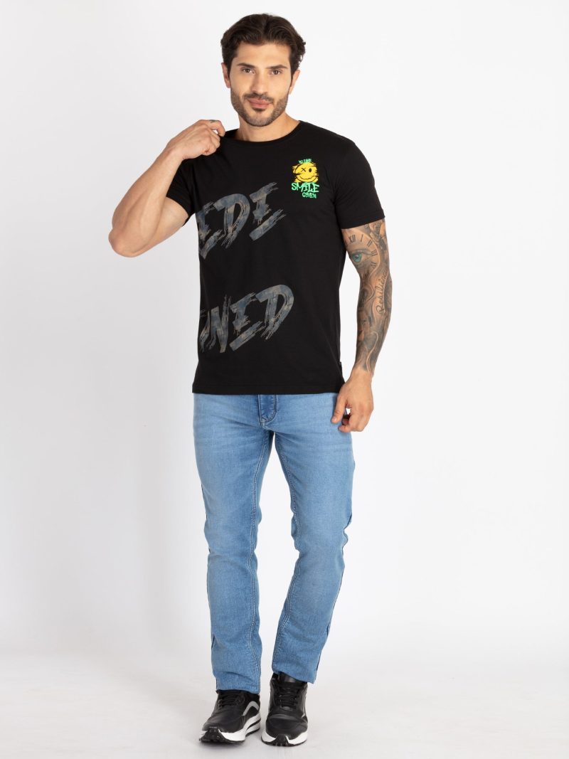 Mens Printed Round Neck T-Shirt