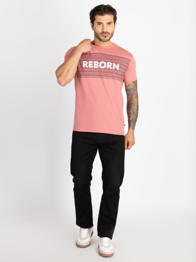 Mens Printed Round Neck T-Shirt