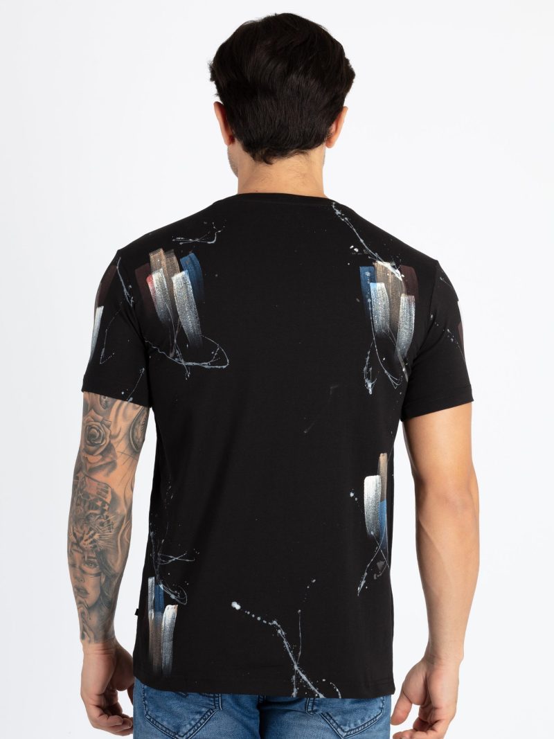 Mens All Over Printed Round Neck T-Shirt